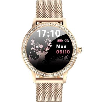 Smartwatch damski na bransolecie w kolorze różowego złota RUBICON RNBE63.jpg